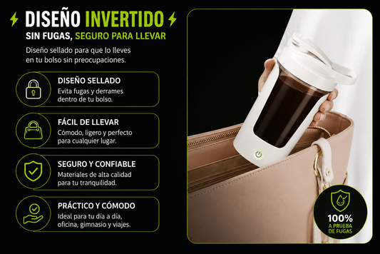 Shaker Eléctrico USB 450ml – Mezclador Portátil para Proteína y Batidos